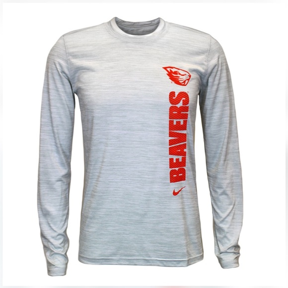 Nike Other - Nike Dri Fit Men's Team Issue Light Grey Beavers Long Sleeve Tee